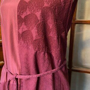 NWoT Gudrun Sjödén wrap dress in silk, linen, and cotton L